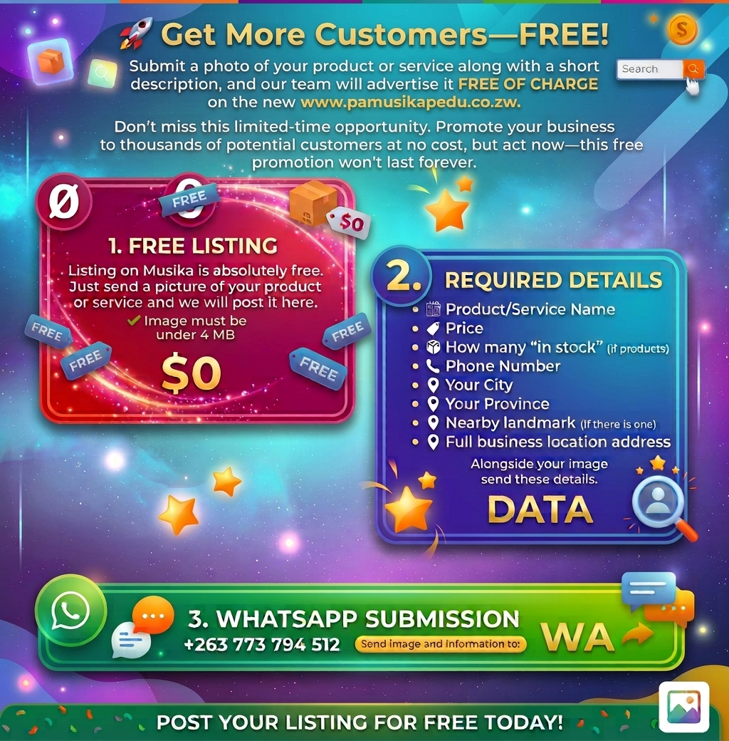 Get you advert on Pamusikapedu TODAY!